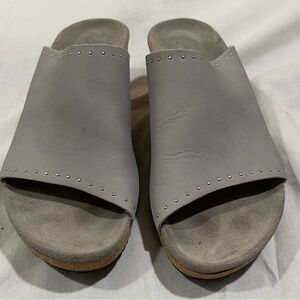 Papillio Light Gray Heel Sandals Stone Nubuck Size 40 #9